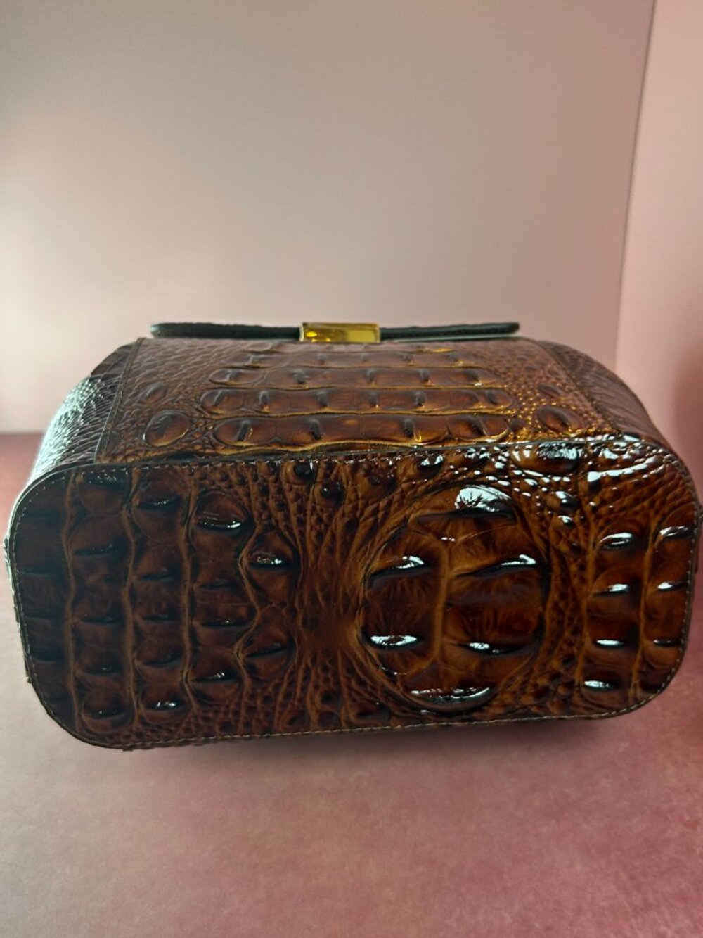 BRAHMIN MARGO CROCODILE-EMBOSSED CROSSBODY BAG - Picture 9 of 12